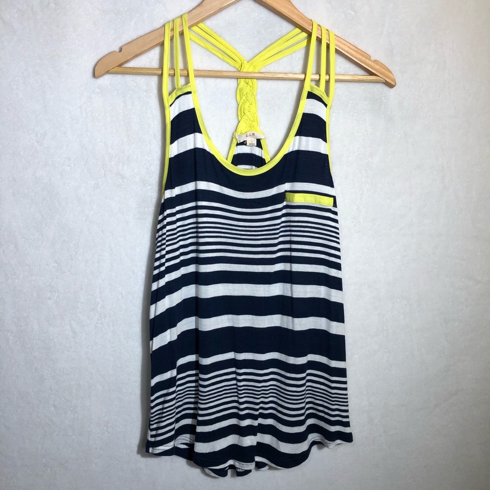 E&M Striped Strappy Tank Top